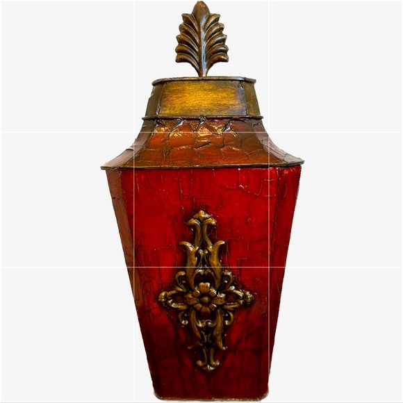 Decorative Lightweight Metal Container Accent Piece - Picture 2 of 7